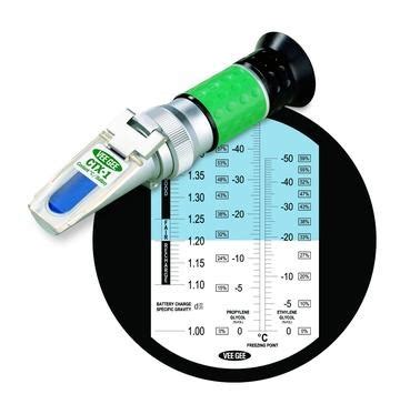 how to use a vee gee refractometer|battery acid refractometer.